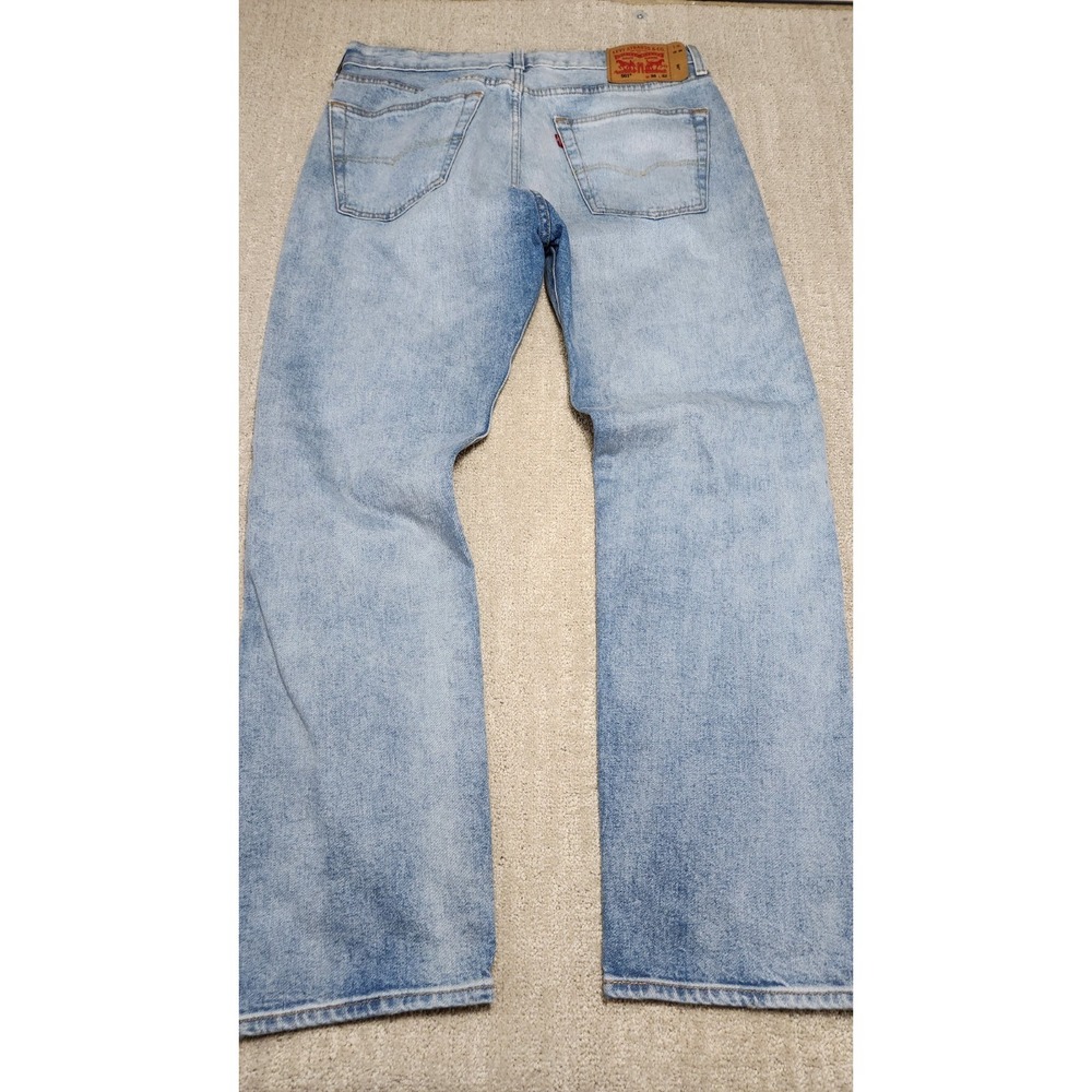 Levis 501 Jeans Men 34x32 *READ Light Wash Distressed Straight Leg Button Fly - Picture 8 of 8